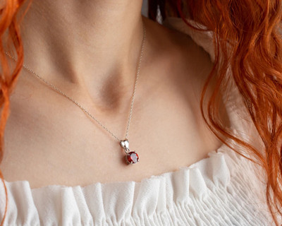 Gemzonite Ruby Pendant with Natural Manik Stone Astrological & Lab Certified Ruby Bronze Pendant