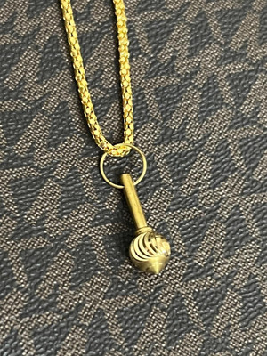 pompeo GOLDEN HANUMAN MOLA / GADA WITH BOX CHAIN FOR MEN AND WOMEN / GIRLS AND BOYS Stainless Steel Locket Set