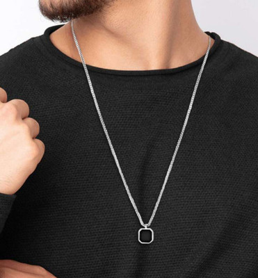 Vedansh Piyush Enterprises Stylish Silver Plated Black Onyx Pendants Sterling Silver Onyx Alloy Pendant