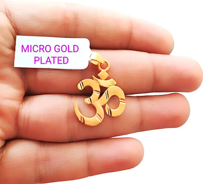 Jemeefly New Om Religious pandent Locket for Mens Boys womens baby girl and Boys. Gold-plated Copper Pendant Set