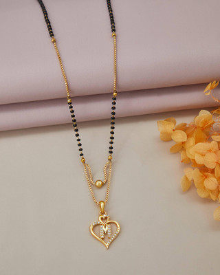 BOGHRA SALES M Letter Diamond Pendant Chain For Women,Girls Gold-plated Diamond Alloy Pendant
