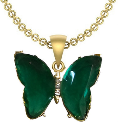 sk jewels Stylish Necklace For Women and Girls Pendants & Lockets Pendant SKCP43 Gold-plated Crystal Brass, Plastic Locket