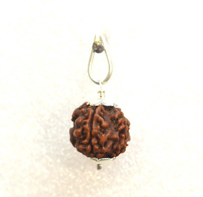 Shivtantra 4 Mukhi (Face) Nepali Rudraksha Original Lab Certified Wood Beads Wood Pendant