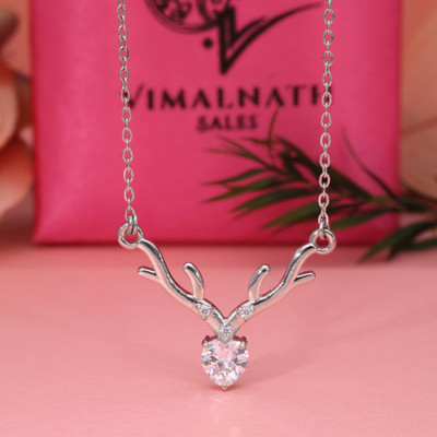 VIMALNATH SALES Rhodium Zircon Brass Pendant