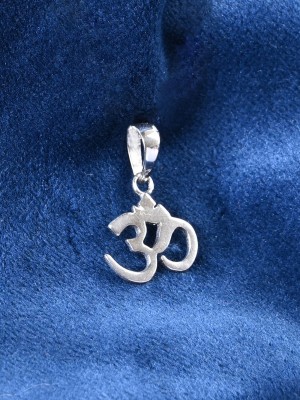 CLARA Religious OM Platinum Sterling Silver Pendant