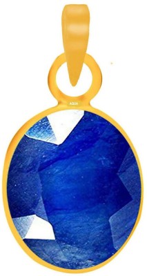 AQUAGEMS Blue Sapphire (Neelam) 9.25 Ratti or 8.5 Ct Panchdhatu (5 Metal) men and women Gold-plated Alloy Pendant