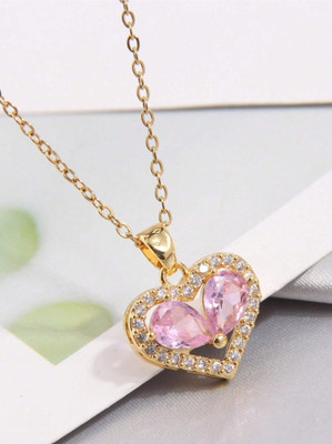 KRYSTALZ Gold-plated Zircon Stainless Steel Locket Set
