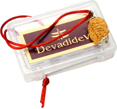 Devadidev 2 Mukhi Rudraksha | Two Face Rudraksh Pendant With Lab Certificate Wood Pendant
