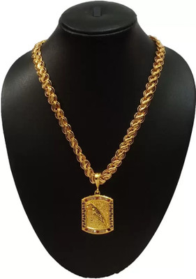 TULMISHA 1 gram High Quality Indian Polished “20” Inches Gold Chain for Men and boy Gold-plated Plated Alloy Chain