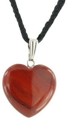 MARMORIS ECOM Red Jasper Heart Shape Pendant | Natural Healing Gemstone-Pack 1 (Without chain) Crystal Crystal Pendant