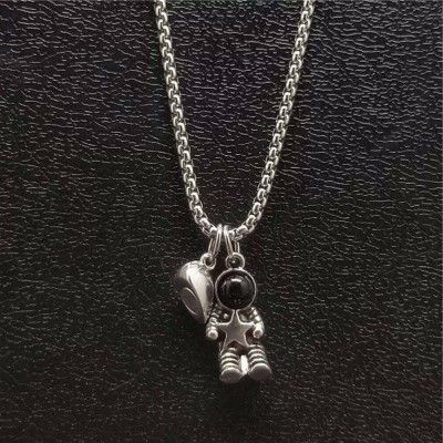 m a enterprises F 98_JS sema-robot 98_86 Silver Stone Pendant Set