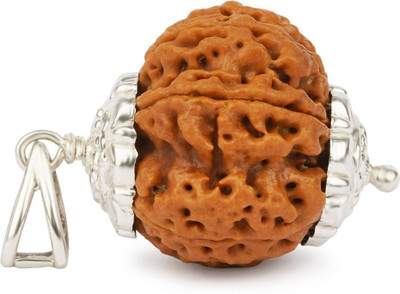 GEMSMANTRA 8 Mukhi Rudraksha Bead With Pendant Regular Size Original Nepali Lab Certified Wood