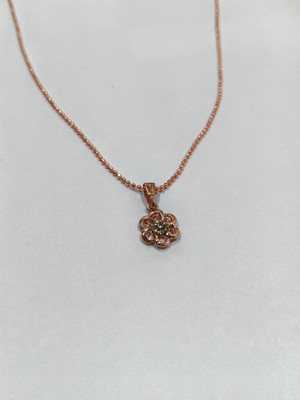 AVELIA Rose Gold Floral Pendant with Stone Gold-plated Crystal Alloy Pendant