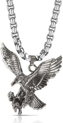 BigWheels Unisex Wind Pirate Sea Robot 2.0 Movie Flying Bird Eagle Locket Pendant Necklace Stainless Steel Pendant Set