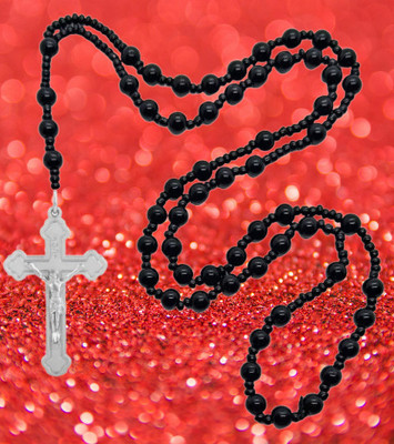 Dynamic Retail Global Cross Locket Jesus Chain Necklace Pendant Rosary Christian Jewellery G1622Q Crystal Pendant Set
