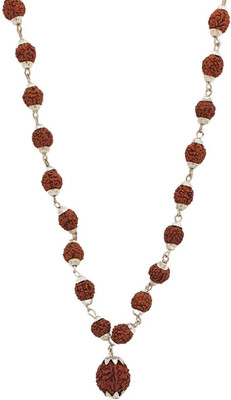 memstomuch Om Trishul Rudraksh Spiritual Mala for men & Women Gold-plated Beads Brass, Alloy Pendant Set