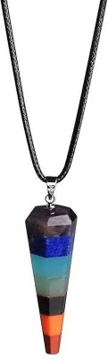 AIR9999 Natural Seven Chakras Crystals Bonded Conical Pendant For Men And Women Crystal Crystal Pendant