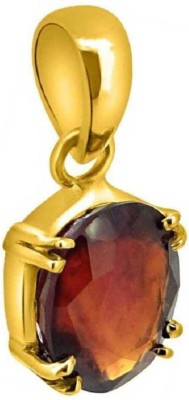 Gemzonite Natural Hessonite Pendant Lab Certified Garnet Gold Plated Pendant Gold-plated Garnet Brass Locket