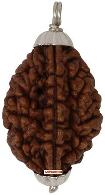 Beautum 3 Mukhi Pure Rudraksha, Laboratory Certified Wood Pendant