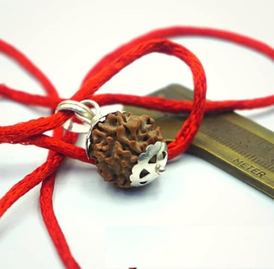 Beautum 3 Mukhi Rudraksha Three Face Rudraksha Nepali Rudraksha Code:15 Wood Pendant