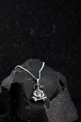 REVERSEA Hanuman Silver Locket With Oxidised Silver Chain Silver Alloy Pendant