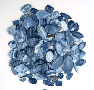 BhuahGems Natural Blue Opal Stone Cabochon Reiki Healing Meditation Stone 1 Oval Piece Opal Stone