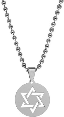 Sullery Star Of David Locket Pendant Necklace Sterling Silver Stainless Steel Pendant