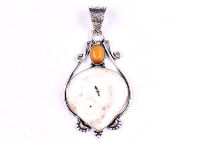 AAR Jewels Gemstone Pendant Necklace Sterling Silver Crystal Metal Locket Set