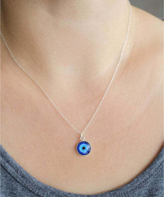 JS Enterprises Evil Eye Pendant/Necklace Protect You From Harmful Energy and Negatives Silver Alloy Pendant