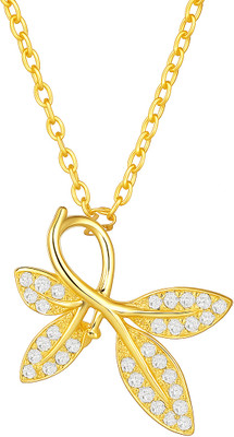 JEWELRYBOUTIQUE Gold-plated Cubic Zirconia Stainless Steel Pendant
