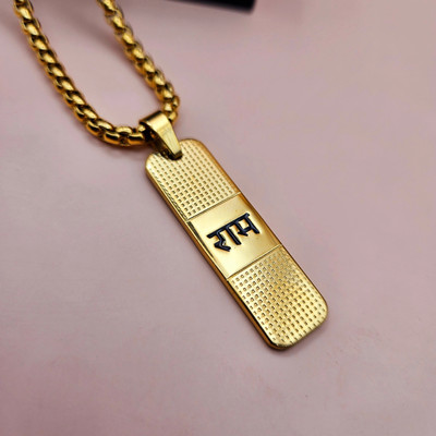 Riingzinee Party Wear Sterling Silver Stainless Steel Locket Gold-plated Alloy Pendant