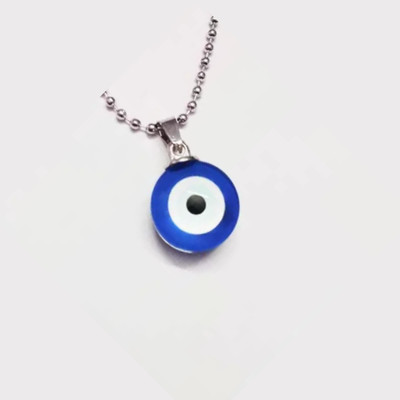 Whitechimes Bad Eye Protector Evil Eye Pendant With Metal Chain and Ball Chai For Boys Men. Bronze, Alloy, Stainless Steel Pendant Set