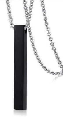 Lyzoo 3D NECK_CHAIN Black Silver Alloy Pendant Set