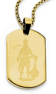 RCW Hanuman Chalisa Pendant Golden Chain Divine Protection Jewelry Stainless Steel Pendant