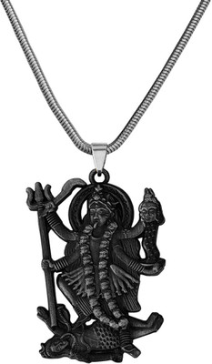 Shiv Jagdamba Hindu Deity Powerful Mata Goddess Maha Kali Kalika Devi Unique Rhodium Zinc, Metal Pendant