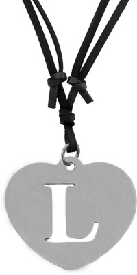 M Men Style English Alphabet Initial Charms Letter Initial L Alphabet Script Name Sterling Silver Stainless Steel Pendant