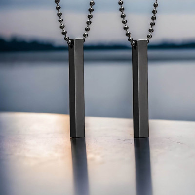 Whitechimes F 43_JS blakk bar 2 Rhodium Stone Pendant Set