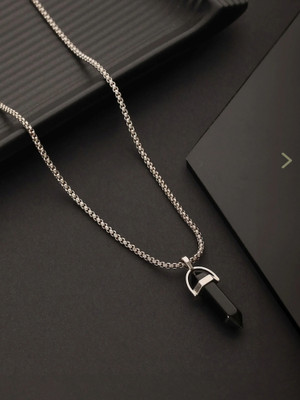 Syfer Hexagon Crystal Pendant/Necklace for Girl and Boy Silver Brass Pendant Sterling Silver Stainless Steel Locket
