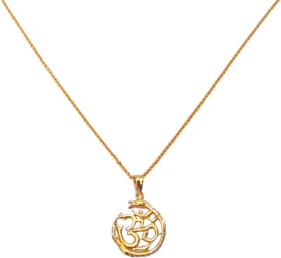 Tanusha Jewels Gold Plated Pendent Set ( Pack of 1 chain & Pendant) Gold-plated Brass Pendant Set