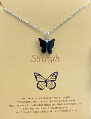Syfer Butterfly Pendant/Locket for Girl and Women Silver Stainless Steel Pendant
