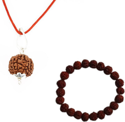 Shivtantra 8 Mukhi Rudraksha + Bracelet Combo – Empowering & Elegant Collection Agate Wood