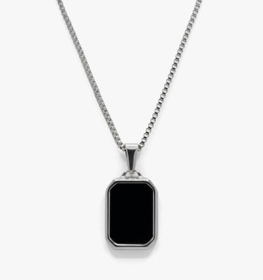 Maatrachaaya Piyush Enterprises Stylish Silver Plated Black Onyx Pendants Sterling Silver Onyx Alloy Pendant