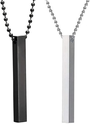 Teeragaj C 780_RR JSE-combo bar jhk369 Black Silver Stone Pendant Set