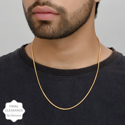 NAVYA ART Daily use Gold Plated Chain For Men & Women, Girls & Boys Gold-plated Alloy Pendant Set