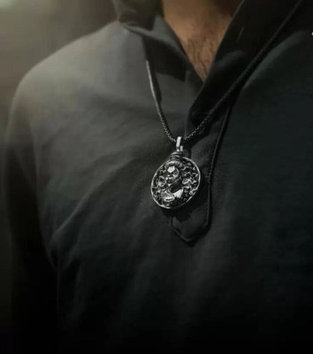 Diivine Hindu Hanuman Pendant With Silver Chain Rhodium Alloy Locket Set Sterling Silver Stainless Steel Pendant Set