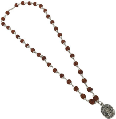 lisa vorce Silver Beads Brass, Wood Pendant Set