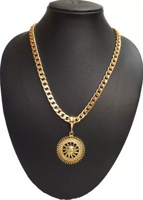 WGMONEY 1 gram High Quality Indian Polished “20” Inches Gold Chain for Men and boy Gold-plated Plated Alloy Chain