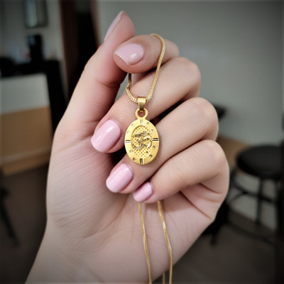 aklina 1-Gm locket set Gold-plated Alloy Locket Set