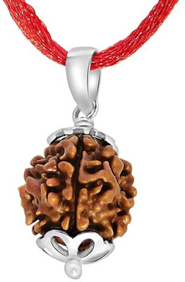 Beautum Original 4 Mukhi Nepali Rudraksha Four Face Rudraksh Wood Pendant