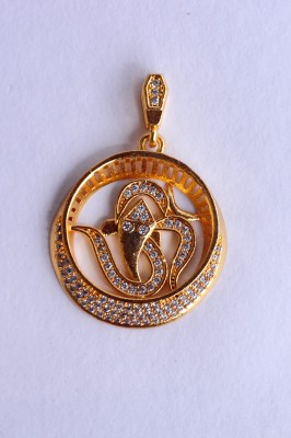 Hiren GANESH SHAPE PENDANT Gold-plated Crystal Brass Pendant